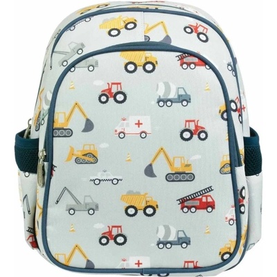 A Little Lovely Company: Раница с изотермичен джоб 27 x 32 x 19 cm - "Автомобили (BPVEBU64)