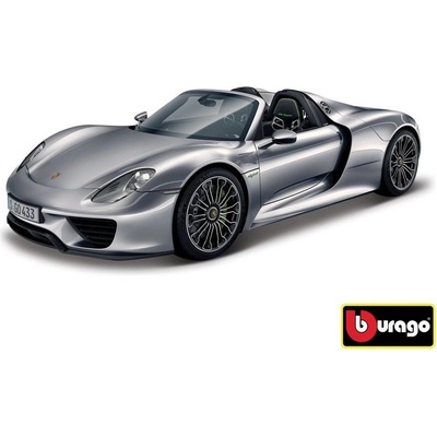 Bburago Kovový model Porsche 918 Spyder Metallic sivá 18-21076 4893993210763 1:24
