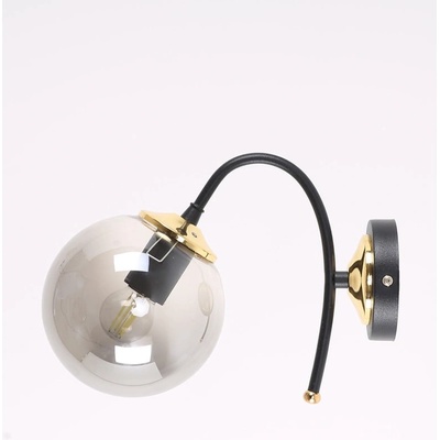 Squid Lighting Черно-сива стенна лампа ø 15 cm Yoyo - Squid Lighting (1062022000113)