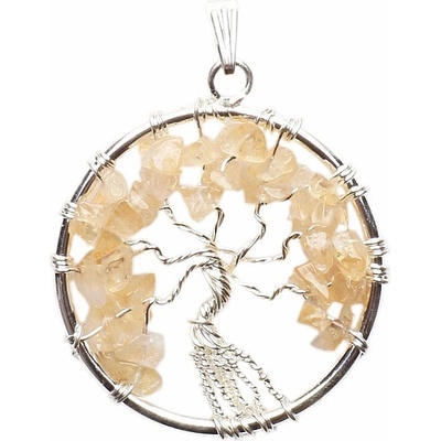 Nefertitis Citrín přívěsek Strom života NF4638