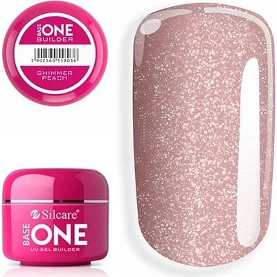 Silcare UV stavební gel na nehty Base One Shimmer Peach 50 g