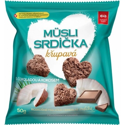 Semix Musli srdíčka křupavá s čokoládou a kokosem 50 g