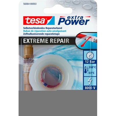 Tesa Extra Power Extreme Repair inštalačné izolačná páska 2,5 m x 19 mm priehľadná