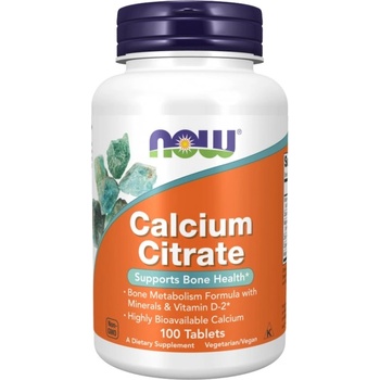 NOW Calcium Citrate with Minerals & Vitamin D-2 300 mg [100 Таблетки]