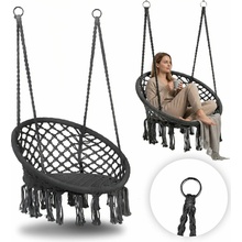 MultiGarden Závěsná zahradní houpačka Boho šedá ESO-SW092-7-4
