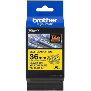 Brother TZeSL661 tape Black on Yellow 36mm (TZeSL661) - BestPC