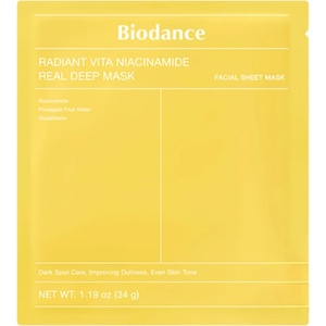 Biodance Radiant Vita Niacinamide Real Deep Mask - Хидрогелна маска за сияние на кожата 1бр/34г