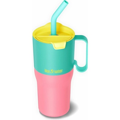Klean Kanteen Rise Tumbler 769 ml Flip Straw Lid Turquoise Kaleidoscope