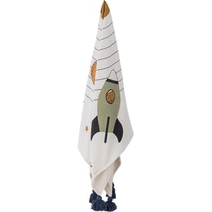 Bloomingville Mini Бяло бебешко одеяло 130x160 cm Space - Bloomingville Mini (82062352)