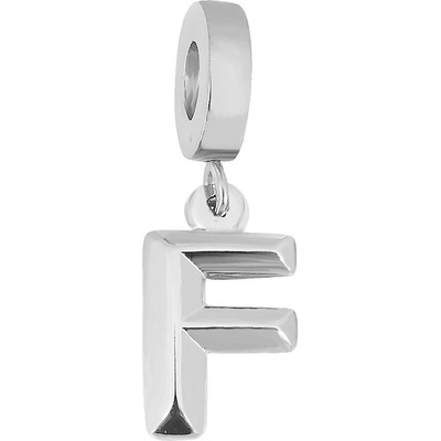 Linda's Jewelry Prívesok na náramok Písmeno F chirurgická oceľ IP072