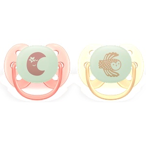 Philips Avent Pacifier Ultra Soft NightTime SCF094/02, 0-6 м. , 2 броя (SCF094/02)