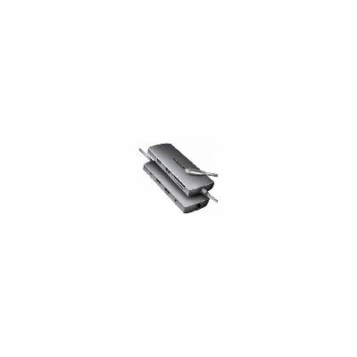 AXAGON HMC-8HLSA, USB 5Gbps hub, 3x USB-A, HDMI 4k/60Hz, RJ-45 GLAN, SD/microSD, audio, PD 100W, kabel USB-C 20cm