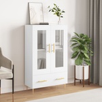 vidaXL Висок шкаф, бял, 69, 5x31x115 см, инженерно дърво (828284)