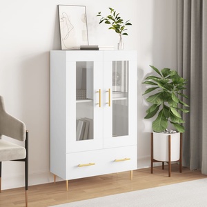 vidaXL Висок шкаф, бял, 69, 5x31x115 см, инженерно дърво (828284)
