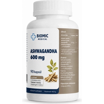 Biomic Medical Ashwagandha 600 mg 1x90 kapsúl
