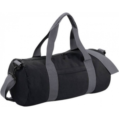 BagBase sportovní oválná přes rameno 20 l černá šedá grafitová 50 x 25 x 25 cm BG140