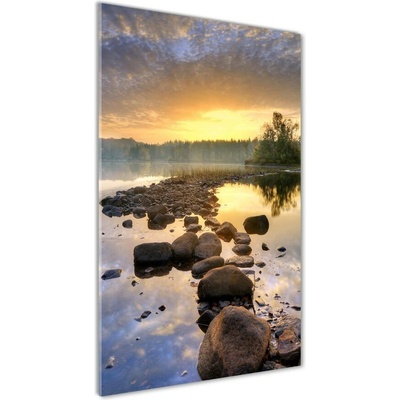 Vertikálny foto obraz sklo tvrdené Jazero 50x100 cm