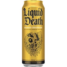 Liquid Death perlivá voda Mango chainsaw 0,5 l