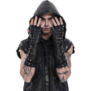 Devil fashion ръкавици без пръсти DEVIL FASHION - Ragnarock Fingerless - черни - GE047