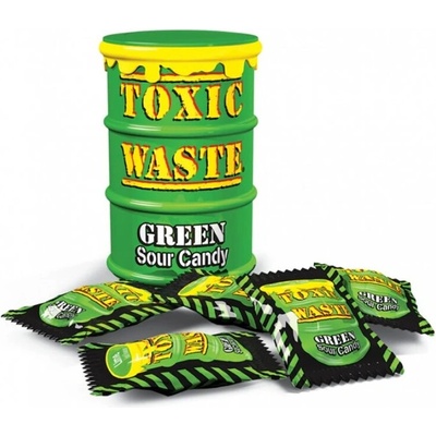 Toxic Waste Green Drum extrémně kyselé bonbóny zelené ovoce 42 g