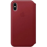 Apple iPhone XS Leather Folio Cover red (MRWX2ZM/A)
