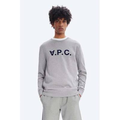 A.P.C. Sweat Vpc COECQ-H27378 šedá s aplikací