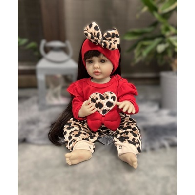 Kojenecký overal leopard červený