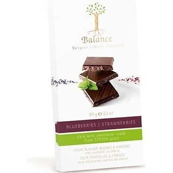 Balance Horká čokoláda s čučoriedkami a jahodami 85g