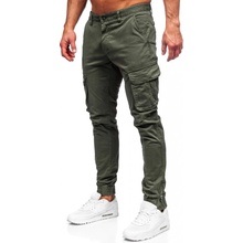 Bolf 77322 látkové jogger nohavice s cargo vreckami Khaki