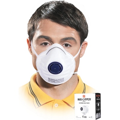 Reis MAS C Protiprachová polomaska FFP2V s ventilom 10 ks
