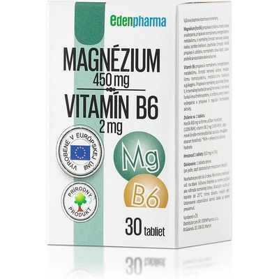 EdenPharma Magnézium + Vitamín B6 30 kapsúl