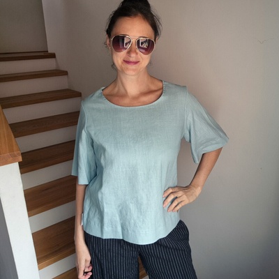 Lovera dámská halenka Zvoneček len oceán