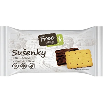 Perník Sušenky polomáčené v tmavé čokoládě bez lepku 80 g