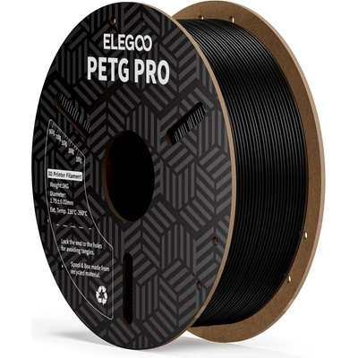 Elegoo PETG PRO -1.75mm-1KG-Cardboard Spool-Black (50.203.0198)