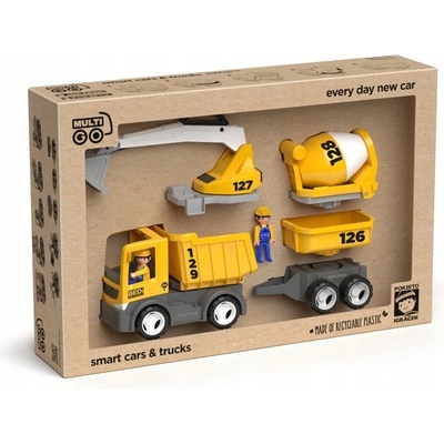 ECO MultiGO Build set figurky Igráčků stavbařů s auty