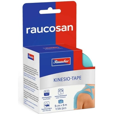 Raucosan Kinesio Tape tejpovací páska tyrkysová 5 cm x 5 m