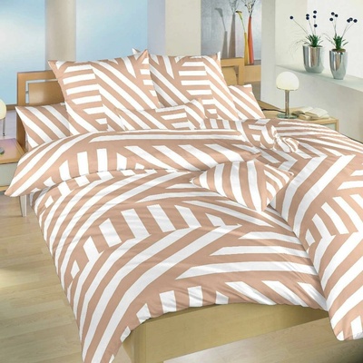 Dadka obliečky bavlna Zebra svetlo hnedá 140x200 70x90
