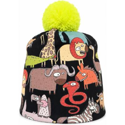 Dětská čepice HAUER MAGIC FUN ANIMALS YELLOW