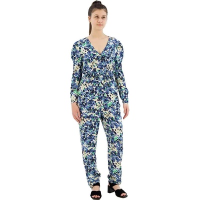 PEPE JEANS Гащеризон Pepe jeans Casandra Print long sleeve jumpsuit - Blue (Sea Blue)