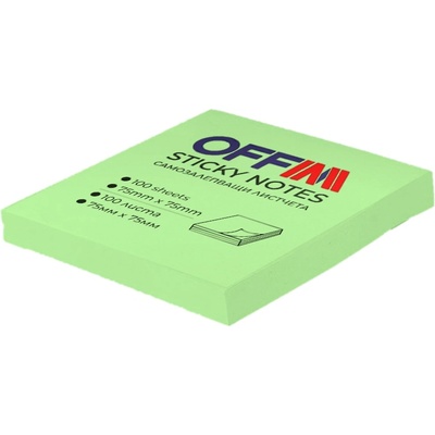 Самозалепващи листчета пастел 75/75мм зелени