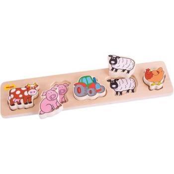Image 1 of Bigjigs Toys - Дървен пъзел Ферма BB014