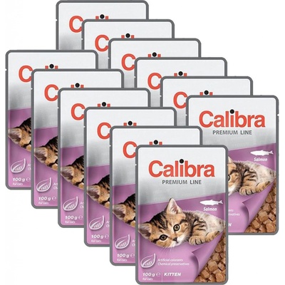 Calibra Cat Kitten Salmon 12 x 100 g