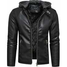 Recea pánska koženková bunda Mihal čierna