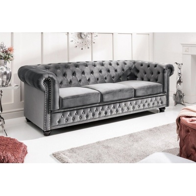 Askont R Chesterfield Oxford 3 light gray – Zboží Mobilmania