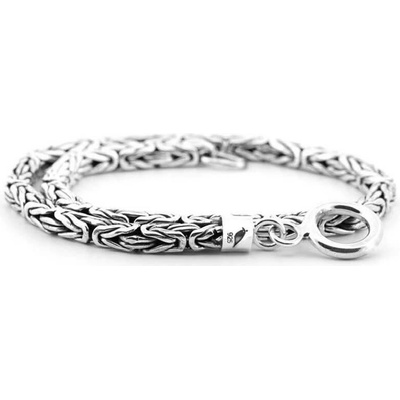 Stříbrný klasický Náramek 16 cm - Black Raven Beads Ag 925/1000, 9 g