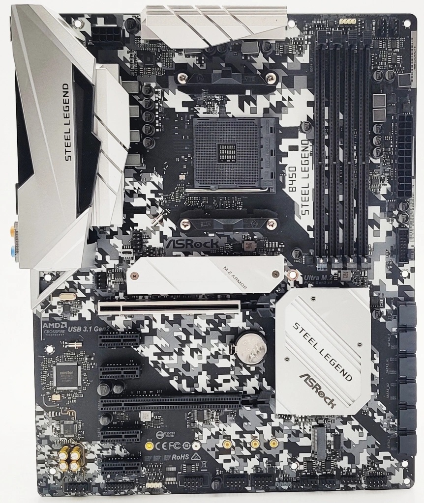 CPU ASRock Steel Legend B450 + Ryzen 7 2700X ASRock B450 Steel