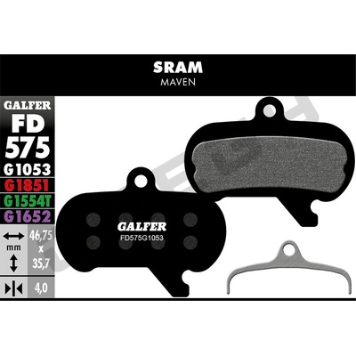 Brzdové doštičky, platničky SRAM Maven FD 575 ZMES PLATNIČIEK: STANDARD (čierna)