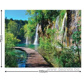 Image 1 of Картина Канава Пътека край водопада