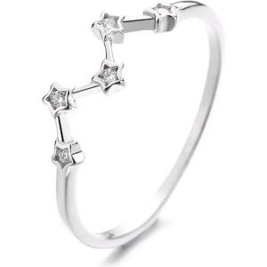 Silenti Jewelry Сребърен пръстен "Съзвездие" - 8 - 57мм (18.1мм диам. )