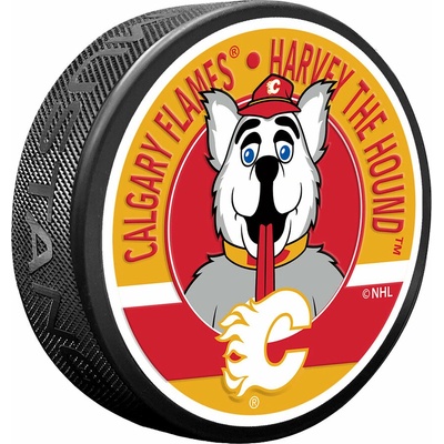 Mustang Puk Calgary Flames NHL Harvey Mascot Textured Puck